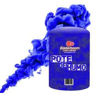 POTE DE HUMO GRANDE AZUL x 1u